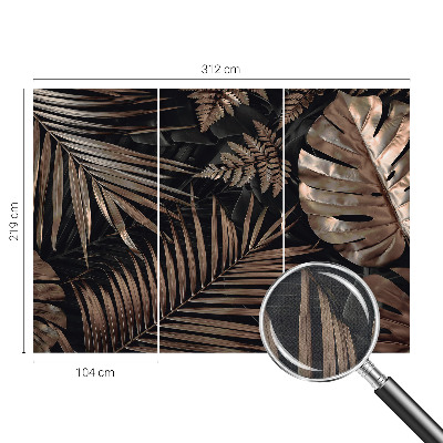 Papel de parede 3D Folhas exóticas