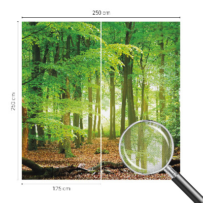 Papel de parede autocolante para sala Floresta verde