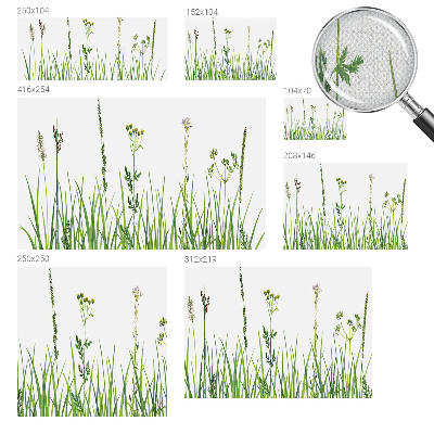 Autocolante de parede fotográfico com motivo de flora sutil