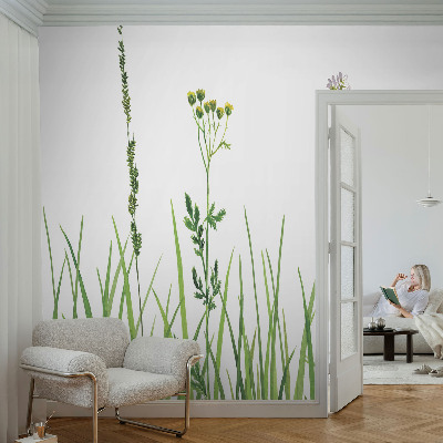 Autocolante de parede fotográfico com motivo de flora sutil