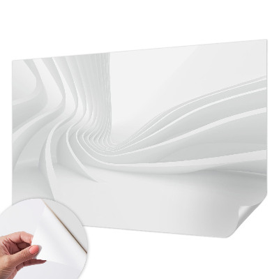 Papel de parede 3D com padrão de linhas fluidas