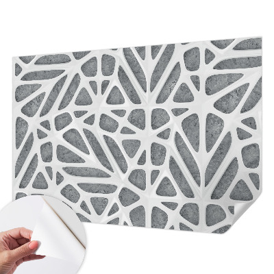 Papel de parede autocolante para quarto com padrão de rede geométrica