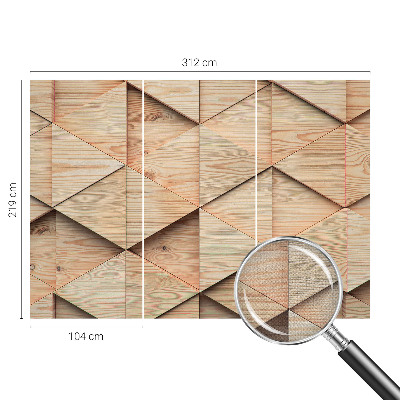 Papel de parede autocolante Mosaico de madeira