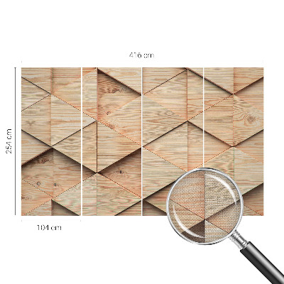 Papel de parede autocolante Mosaico de madeira