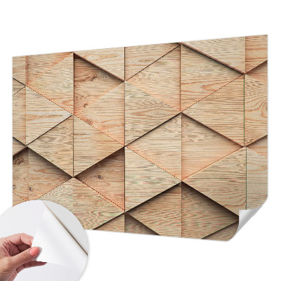 Papel de parede autocolante Mosaico de madeira