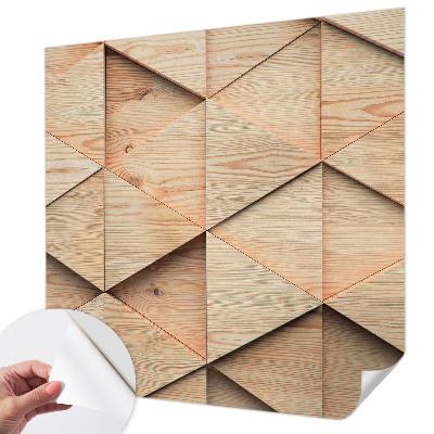 Papel de parede autocolante Mosaico de madeira