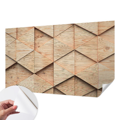 Papel de parede autocolante Mosaico de madeira