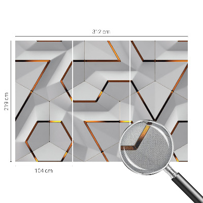 Papel de parede autocolante Padrões tridimensionais
