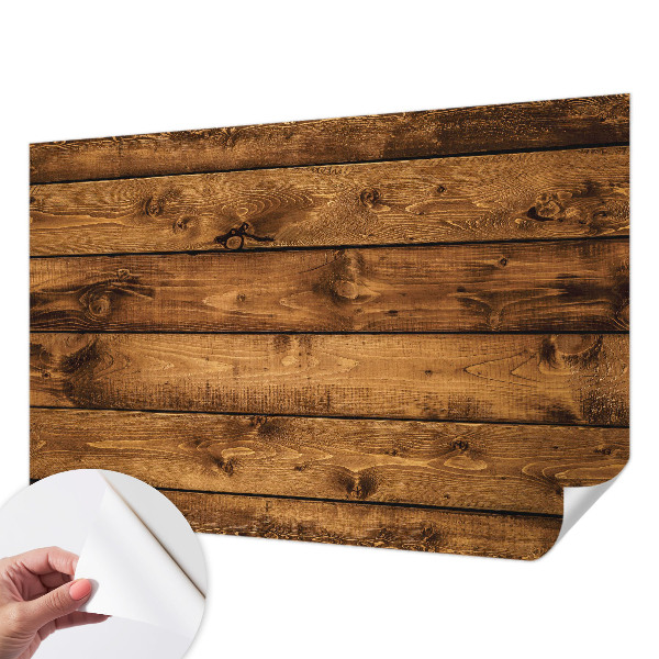 Papel de parede infantil com estampa de tábuas de madeira