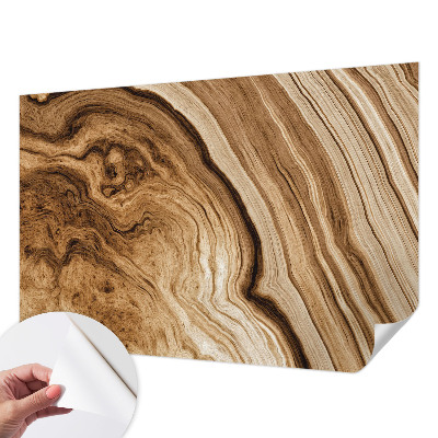Papel de parede autocolante para sala com padrão de madeira