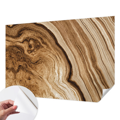 Papel de parede autocolante para sala com padrão de madeira