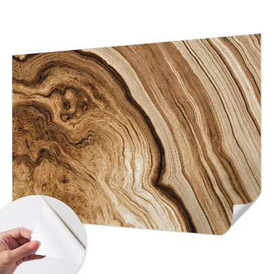 Papel de parede autocolante para sala com padrão de madeira