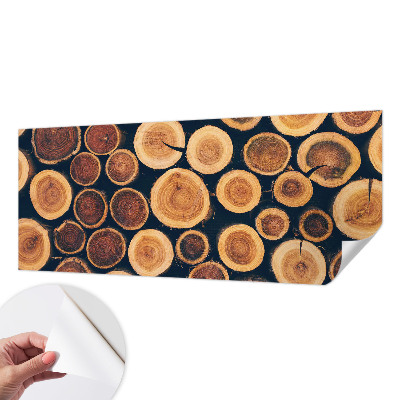 Papel de parede 3D Círculos de madeira