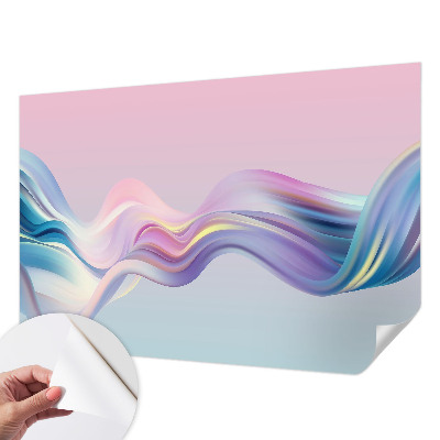 Papel de parede infantil com padrão de ondas coloridas