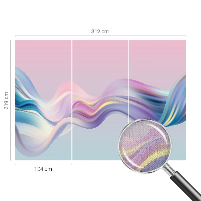 Papel de parede infantil Ondas coloridas