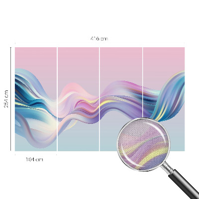 Papel de parede infantil Ondas coloridas