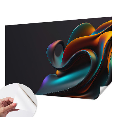 Papel de parede autocolante para sala com estampa de redemoinho colorido
