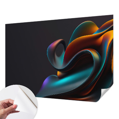 Papel de parede autocolante para sala com estampa de redemoinho colorido