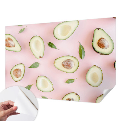 Papel de parede autocolante para quarto com estampa com padrão de abacate