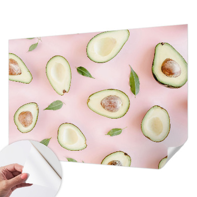 Papel de parede autocolante para quarto com estampa com padrão de abacate