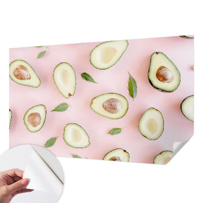 Papel de parede autocolante para quarto com estampa com padrão de abacate