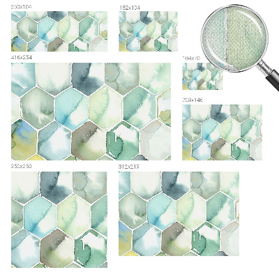 Papel de parede infantil Hexágonos em tons pastel