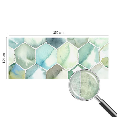 Papel de parede infantil Hexágonos em tons pastel
