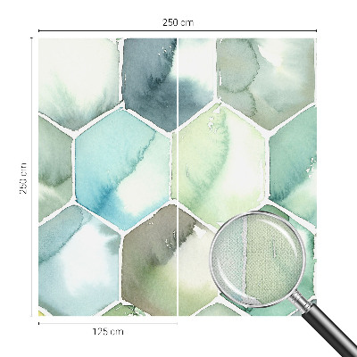 Papel de parede infantil Hexágonos em tons pastel