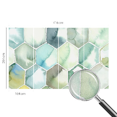 Papel de parede infantil Hexágonos em tons pastel