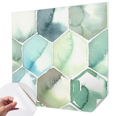 Papel de parede infantil Hexágonos em tons pastel