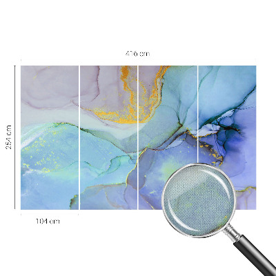 Papel de parede para criança Formas em aquarela
