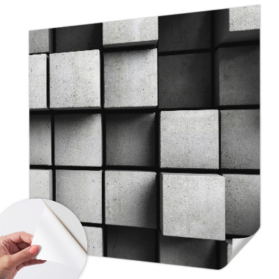 Papel de parede 3D cubos geométricos