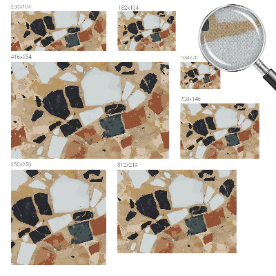 Papel de parede autocolante para sala com estampa de pedras rústicas