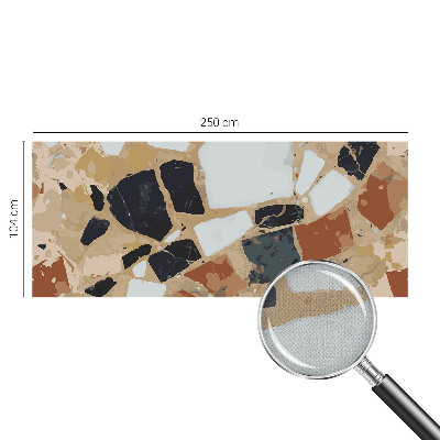 Papel de parede autocolante para sala com estampa de pedras rústicas
