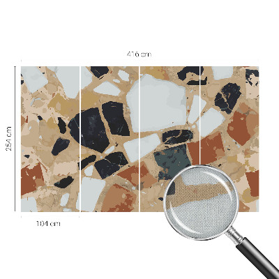 Papel de parede autocolante para sala com estampa de pedras rústicas