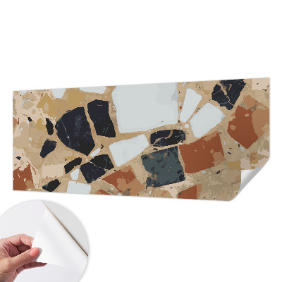 Papel de parede autocolante para sala com estampa de pedras rústicas