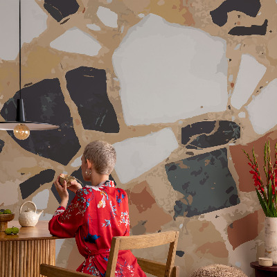 Papel de parede autocolante para sala Pedras rústicas