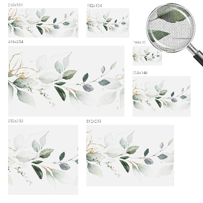 Papel de parede 3D Folhas verdes