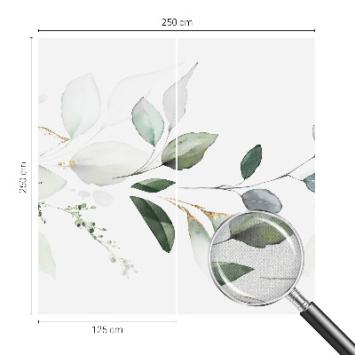 Papel de parede 3D Folhas verdes