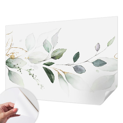 Papel de parede 3D Folhas verdes