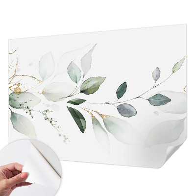 Papel de parede 3D Folhas verdes
