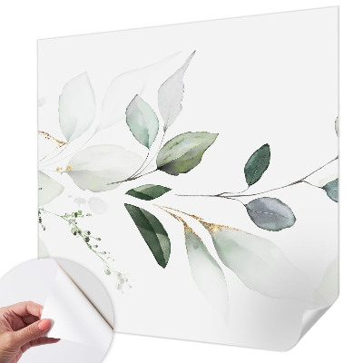 Papel de parede 3D Folhas verdes
