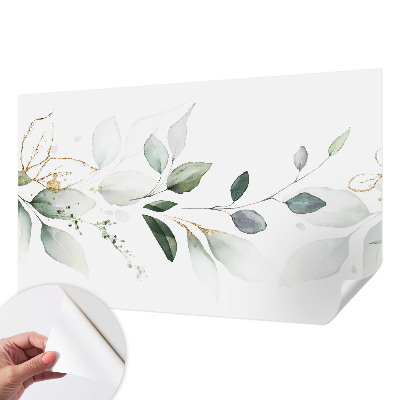 Papel de parede 3D Folhas verdes