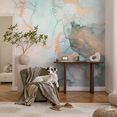 Papel de parede infantil Ondas em aquarela