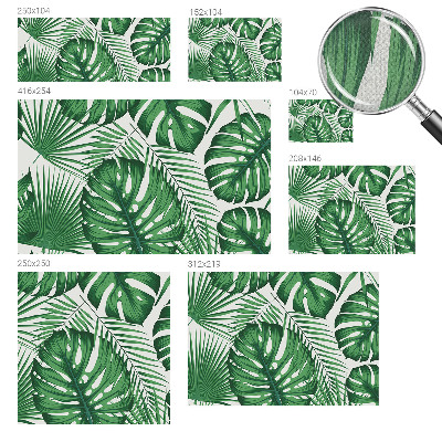 Papel de parede autocolante para sala Folhas tropicais
