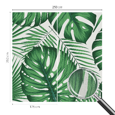 Papel de parede autocolante para sala Folhas tropicais