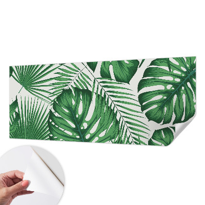 Papel de parede autocolante para sala Folhas tropicais