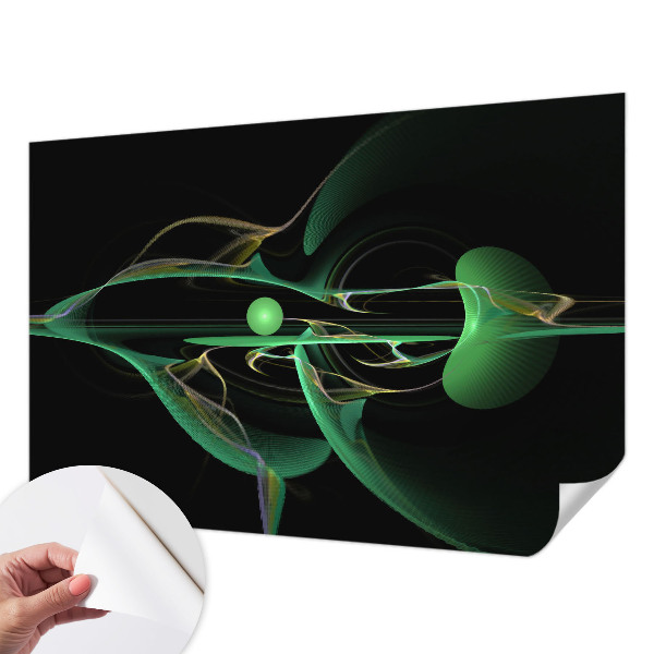 Autocolante de parede fotográfico Ondas verdes