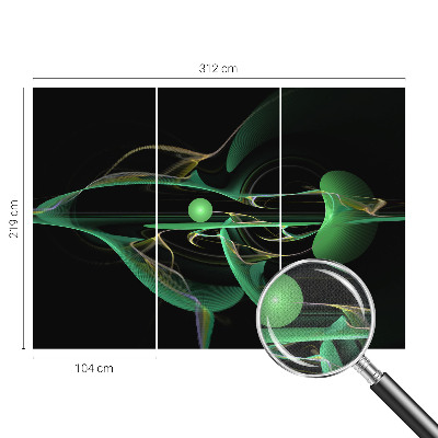 Autocolante de parede fotográfico Ondas verdes