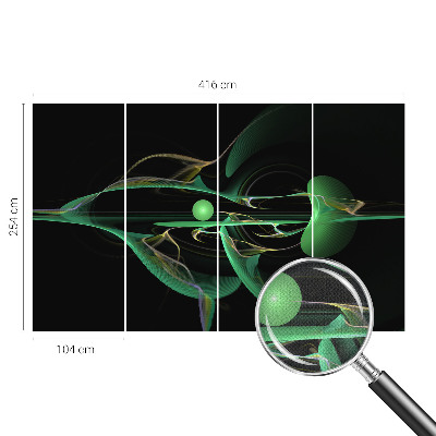 Autocolante de parede fotográfico Ondas verdes